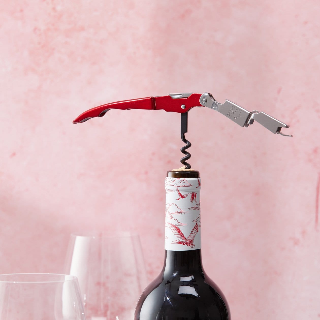 Corkscrew Waiter's Wine Bottle Opener Black - City Vino, Inc.