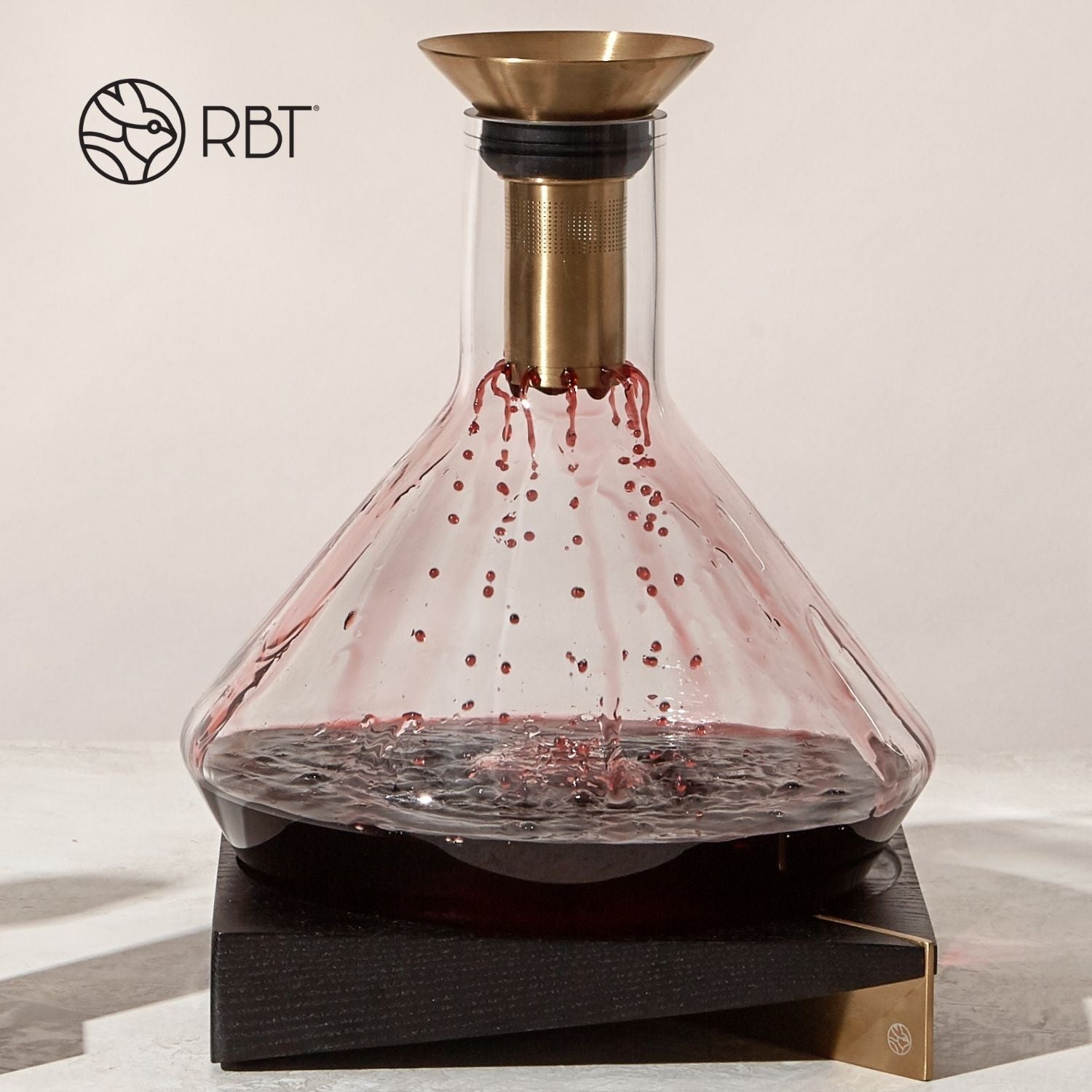 RBT Wine Decanter with Wood Base