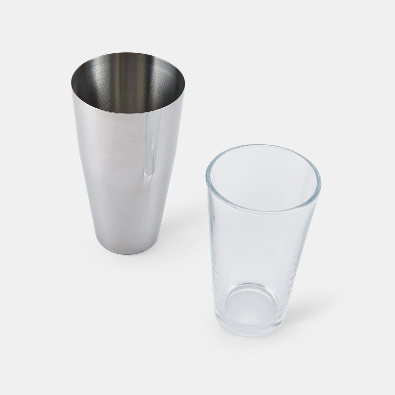 24oz Stainless Steel & Glass Boston Cocktail Shaker